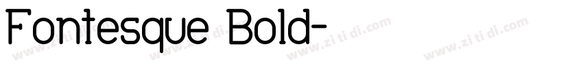 Fontesque Bold字体转换